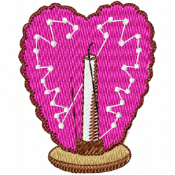 Candle Embroidery Design 1